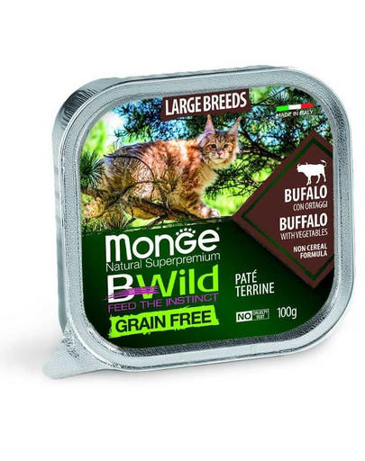 MONGE BWild Cat Pastete mit Büffel 100g