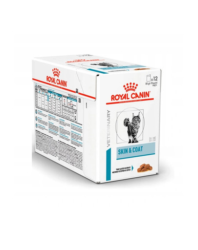 ROYAL CANIN Skin & Coat Diät-Alleinfuttermittel für ausgewachsene Katzen 12 x 85 g