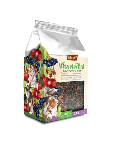 VITAPOL Vita Herbal Ergänzungsmischung für Nager und Kaninchen Berry Mix 200 g