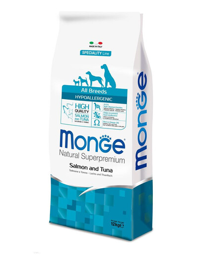 MONGE Hypoallergenic Lachs und Thunfisch 12kg