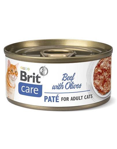 BRIT Care Cat Adult Beef with Olives pate 70 g