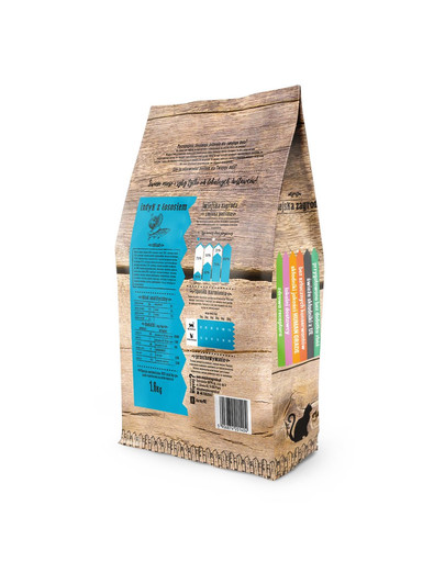 WIEJSKA ZAGRODA Truthahn und Lachs Katzenfutter 1,6 kg