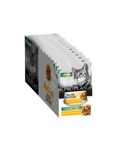 PURINA PRO PLAN Sterilised Nutrisavour Huhn Katzen-Nassfutter 85 g x 26