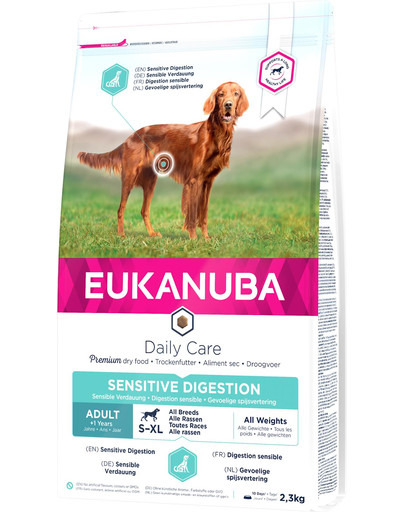 EUKANUBA Daily Care Sensitive Digestion Chicken Trockenfutter für ausgewachsene Hunde mit sensibler Verdauung 2.3 kg