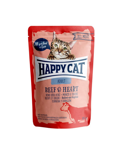 HAPPY CAT All Meat Adult Beef & Heart (Rind & Herz) 85 g