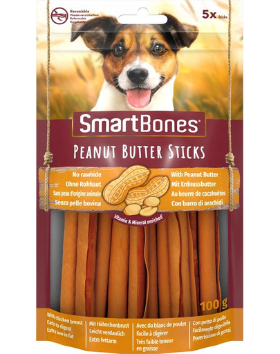 SmartBones Peanut Butter Sticks 5 Stck Kausnack für Hunde