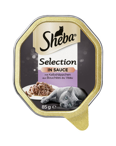SHEBA Selection in Sauce mit Kalbshäppchen 44 x 85g (30 + 14 gratis)