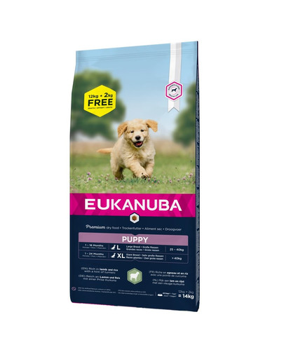 EUKANUBA Puppy Large Breed Lamm & Reis 12 + 2 kg