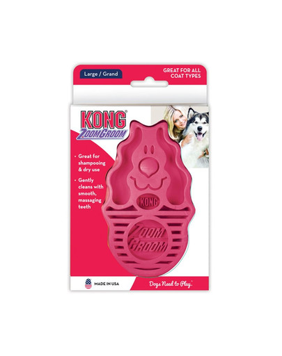 KONG ZoomGroom Raspberry L