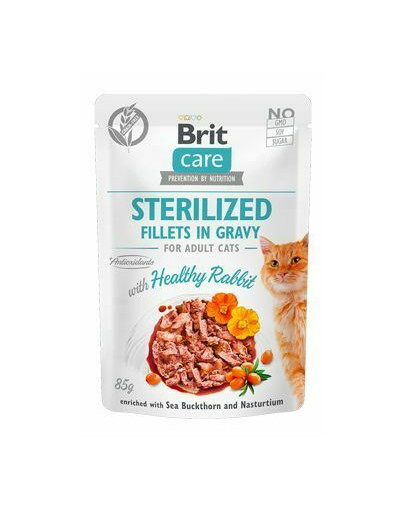 BRIT Care Sterilised Fillets in gravy Healthy Rabbit 24 x 85 g