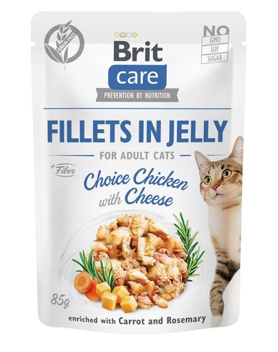BRIT Care Fillets in Jelly Choice Chicken & Cheese 24 x 85 g