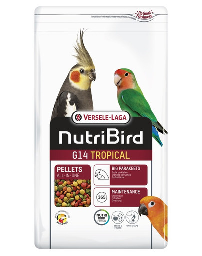 VERSELE-LAGA NutriBird G14 Tropical 1 kg Futter für mittelgroße Papageien