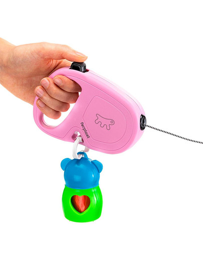 FERPLAST Flippy One rollleine Flippy One 14,7 cm 4,5 Meter Nylon rosa
