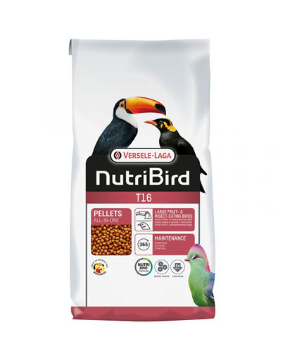 VERSELE-LAGA NutriBird T16 Pflegefutter für Tukaner, Turakos und andere große Obstfressende Vögel 10 kg