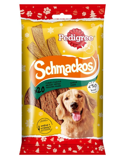 PEDIGREE Schmackos Festliches Leckerli mit Truthahngeschmack für ausgewachsene Hunde 9 x 144 g