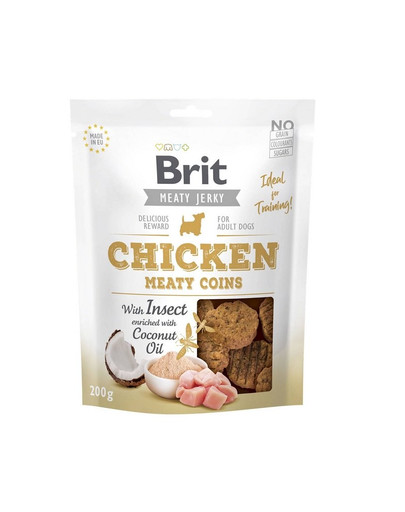BRIT Jerky Chicken with Insect Meaty Coins 200 g
