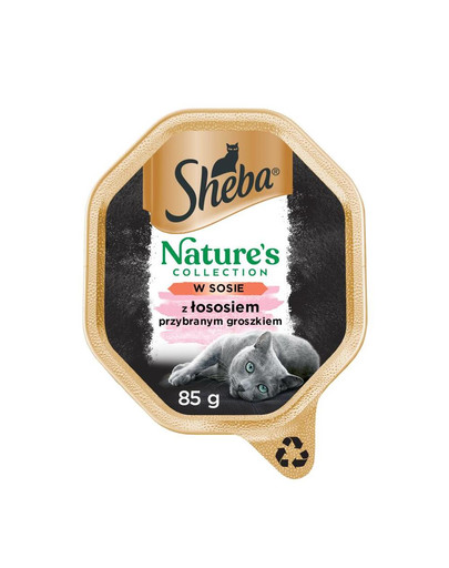 SHEBA Nature's Collection 22 x 85 g in Sauce mit Lachs und Erbsen