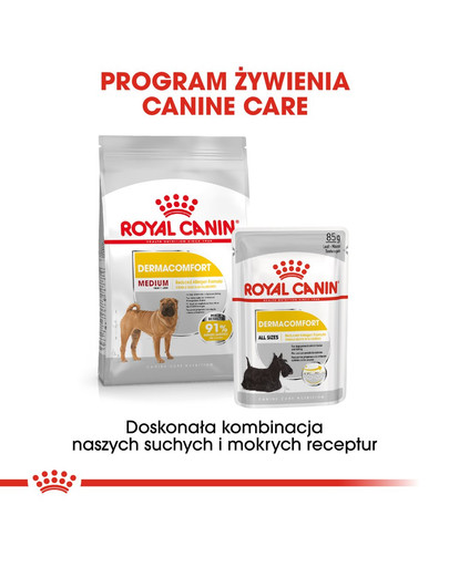 ROYAL CANIN Medium Dermacomfort 12 kg Trockenfutter für ausgewachsene Hunde, mittelgroße Rassen mit empfindlicher Haut
