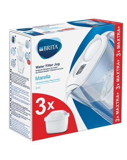 BRITA fill&enjoy Marella 2,4 l weiß + 3 Kartuschen