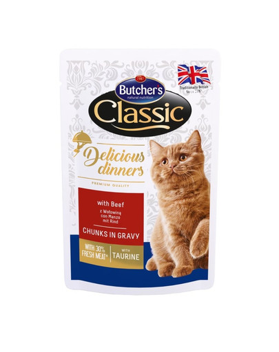 BUTCHER'S Classic Delicious Dinners mit Rind in Sauce 100 g