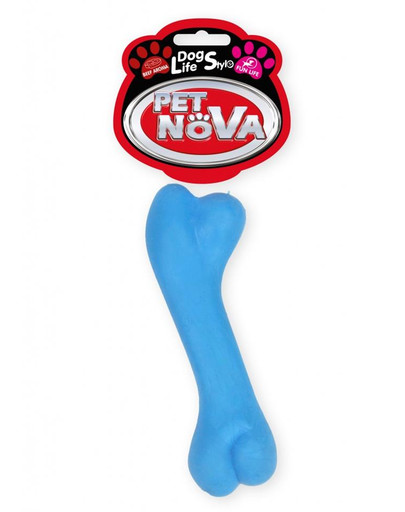 PET NOVA DOG LIFE STYLE Kauspielzeug Knochen 12cm, Minze Aroma blau