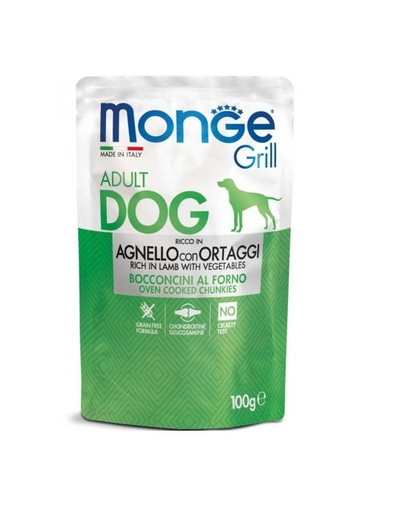 MONGE Grill Hundefutter Lammfleisch mit Gemüse 100g