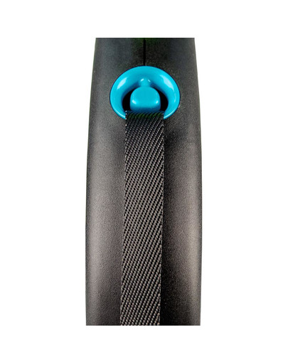 FLEXI Automatik-Leine Black Design M Gurt 5 m blau