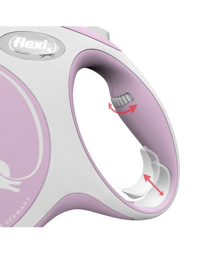 FLEXI New Comfort M Cord 5 m rosa Automatikleine