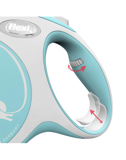 FLEXI Automatikleine New Comfort M Seilleine 8 m Hellblau