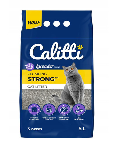 CALITTI Strong Bentonit Katzenstreu Lavendel 20 l (4 szt. x 5 l)
