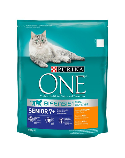 PURINA ONE Senior 7+ Hühnerfleisch und Vollkornprodukte 800 g