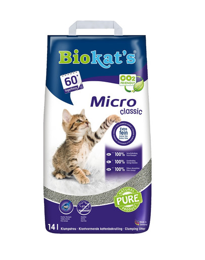 BIOKAT'S Micro Classic 14 l feines Bentonit-Grieß