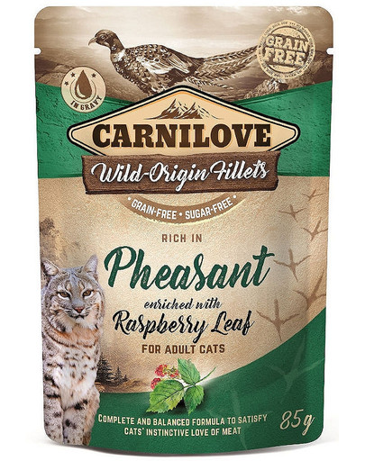 CARNILOVE Rich in Pheasant enriched with Raspberry Leaves 85g