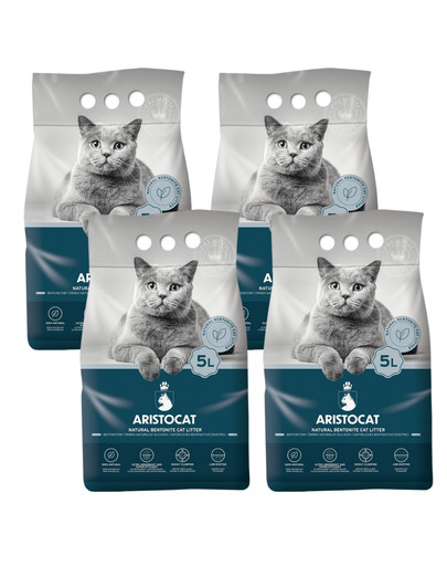 ARISTOCAT Bentonite Plus natürliches Bentonit Katzenstreu 20 l (4 x 5 l)