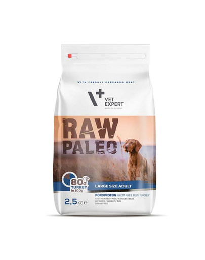 VETEXPERT Hundetrockenfutter – Raw Paleo Adult Large 2,5kg