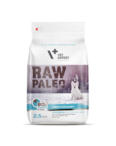 VETEXPERT Hundetrockenfutter – Raw Paleo Puppy Large 2,5kg