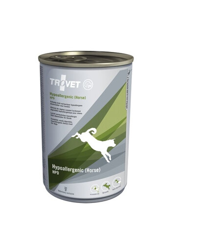 TROVET Hypoallergenic HPD Nassfutter für Hunde mit Pferdefleisch 400 g