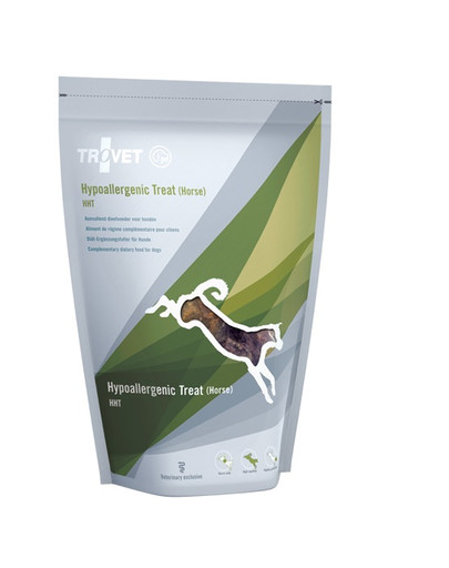 TROVET Hypoallergenic Treat Horse HHT Funktionelle Hundeleckerlis Pferdefleisch 250 g