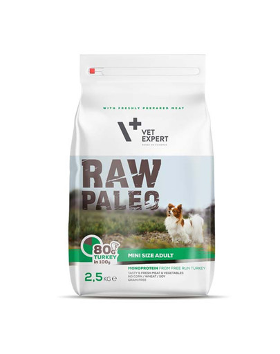 VETEXPERT Hundetrockenfutter – Raw Paleo Adult Mini 2,5kg