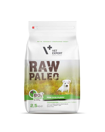 VETEXPERT Hundetrockenfutter – Raw Paleo Puppy Mini 2,5kg