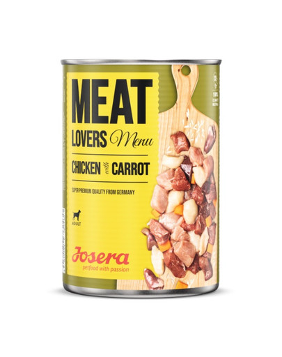 JOSERA Meatlovers Pure Lamb 6x400 g + Chicken with Carrot 400 g GRATIS