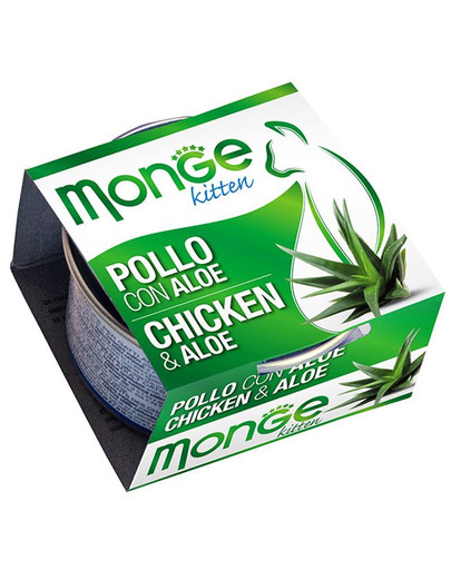 MONGE Fruit Cat Kitten Hühnchen mit Aloe 80 g