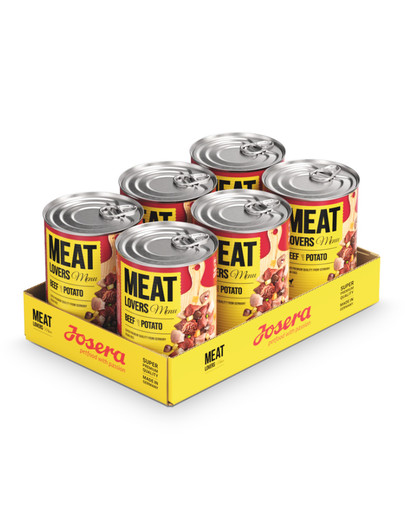 JOSERA Meatlovers Menu Beef with Potato 6x400 g + 1 Dose Chicken with Carrot 400 g GRATIS
