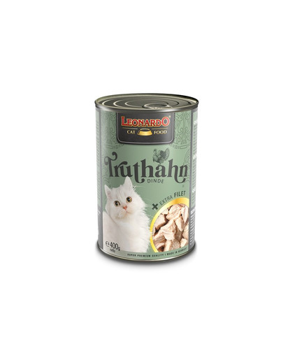 LEONARDO Truthahn mit extra Filet Nassfutter für Katzen 400g