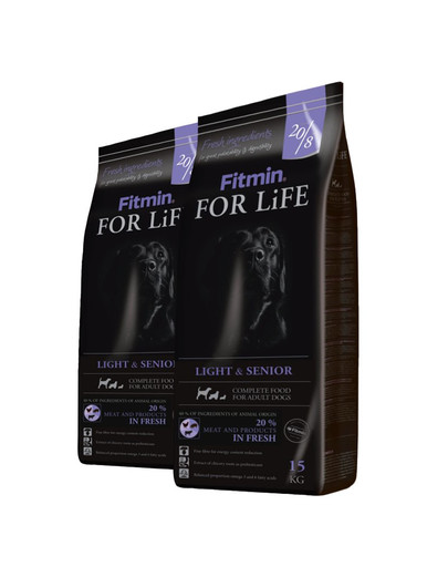 FITMIN Fitmin dog for life light & senior 30 kg (2 x 15 kg)