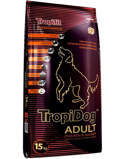 TROPIDOG Super Premium Adult Huhn & Lachs Größe M + L 15kg