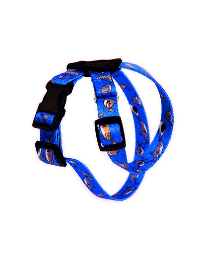 FERA Sharky Hundegeschirr mit Leder 36-60 cm 20 mm