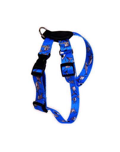 FERA Sharky Hundegeschirr mit Leder 36-60 cm 20 mm