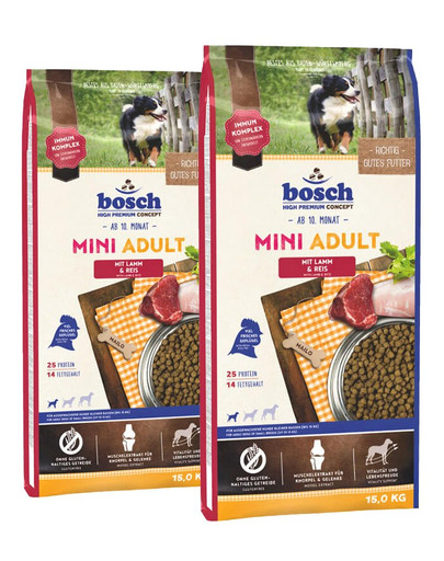 BOSCH Mini Adult Lamm & Reis 30 kg (2 x 15 kg)