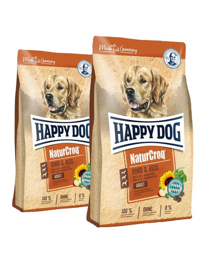 HAPPY DOG NaturCroq Rind & Reis 30 kg (2 x 15 kg)